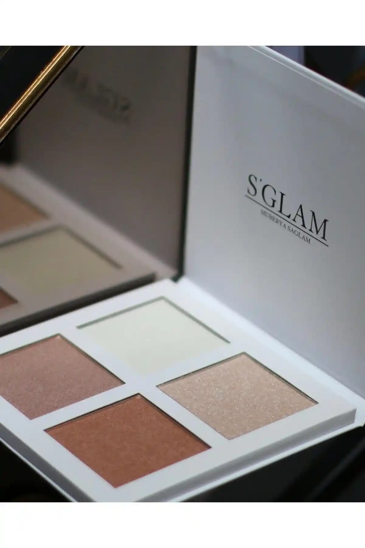S'GLAM 4 Renk Highlighter: Çok Renkli Doğal İçerikli Makyaj Aydınlatıcı