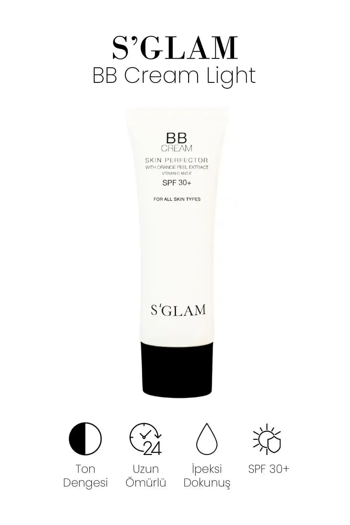 S'GLAM BB Krem SPF 30 Light 50ml: Günlük Kullanım İçin Yüksek Koruma ve Doğal Görünüm
