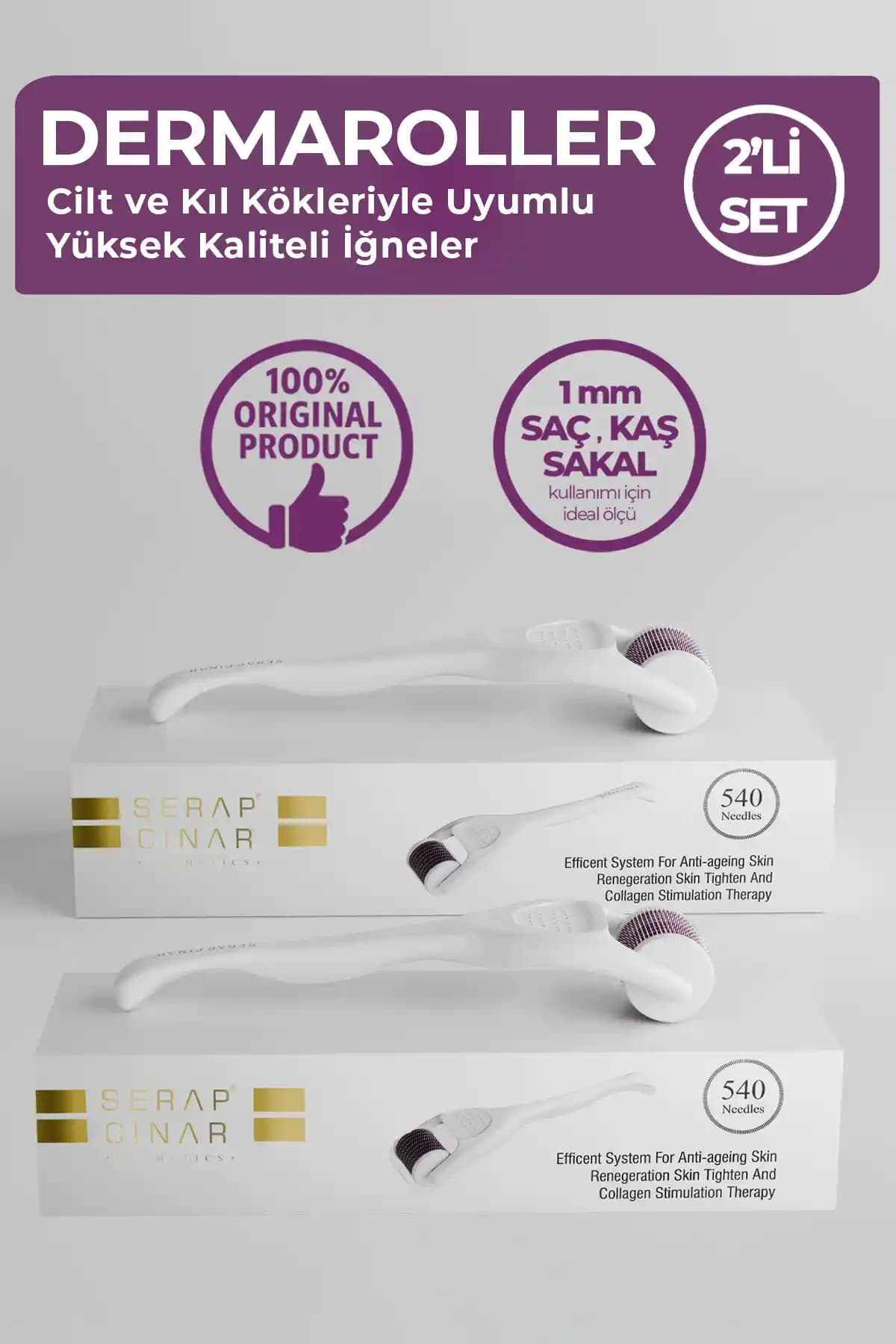 Serap Çınar Profesyonel Dermaroller Seti ile Cilt ve Saç Bakımında Etkili Çözüm