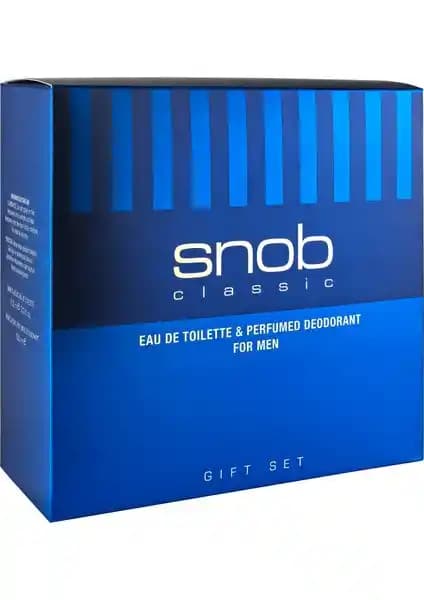 Snob Classic Erkek Parfüm ve Deodorant Seti: Şık ve Kalıcı Koku ile Kendine Güvenen Erkekler İçin