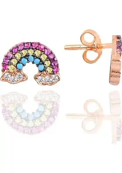 Söğütlü Silver Gü<müş> Rose Gökkuşağı Küpe: Zarif ve Kaliteli Tasarım Özellikleriyle Öne Çıkan Takı