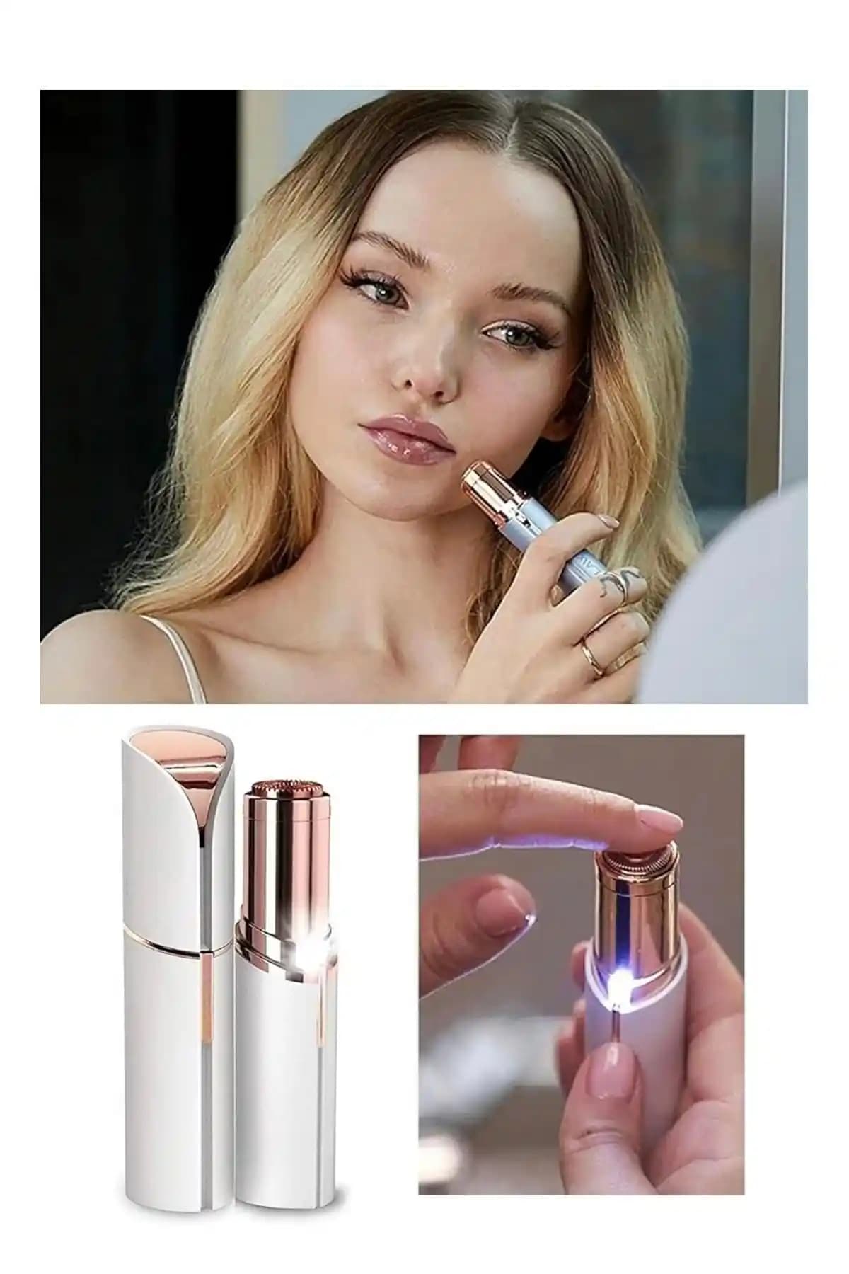 Taşınabilir Kablosuz Mini Epilasyon Cihazı Yüz ve Çene Bölgesi İçin Pratik Kullanım