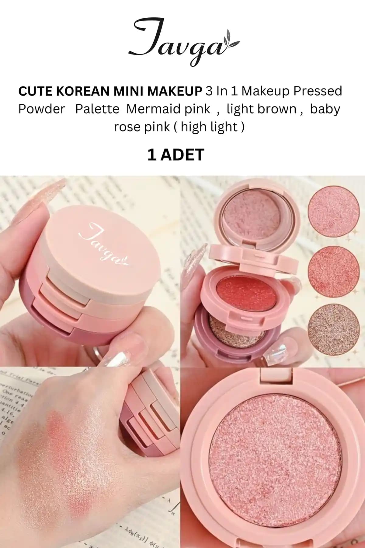 TAVGA Kutulu Pembe Allık ve Far Paleti: Çok Yönlü ve Şık Makyaj Deneyimi