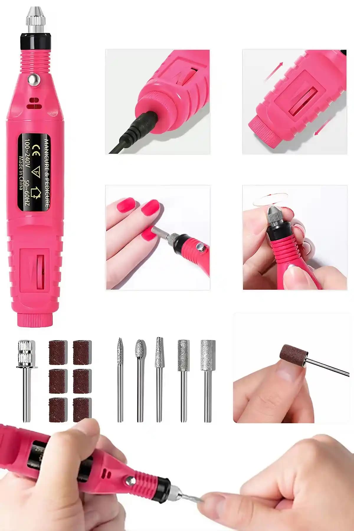 TechnoStation Elektrikli Tırnak Törpüsü: Çok Fonksiyonlu Profesyonel Tırnak Bakım Cihazı