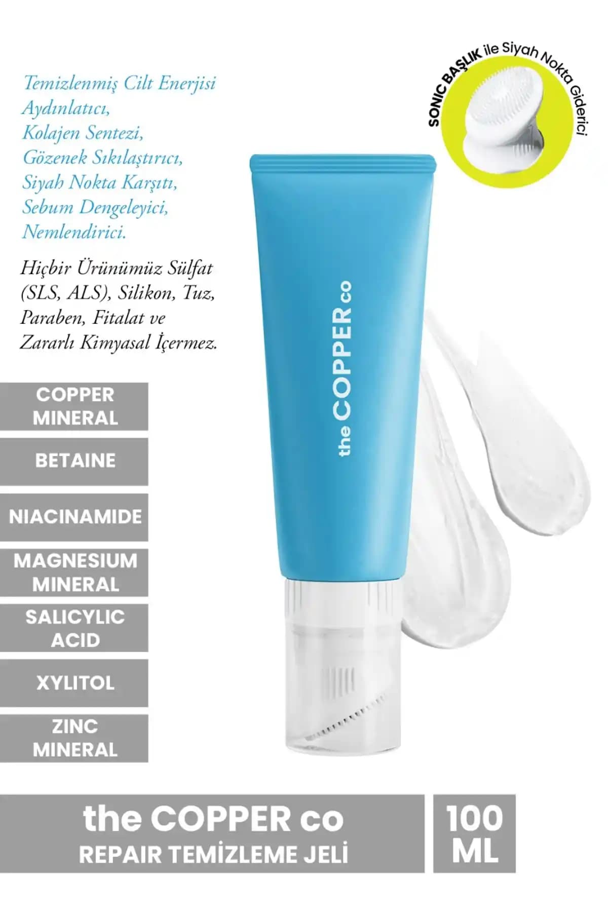 The Copper Co Repair Yüz Temizleme Jeli: Doğal ve Etkili Cilt Temizliği Çözümü