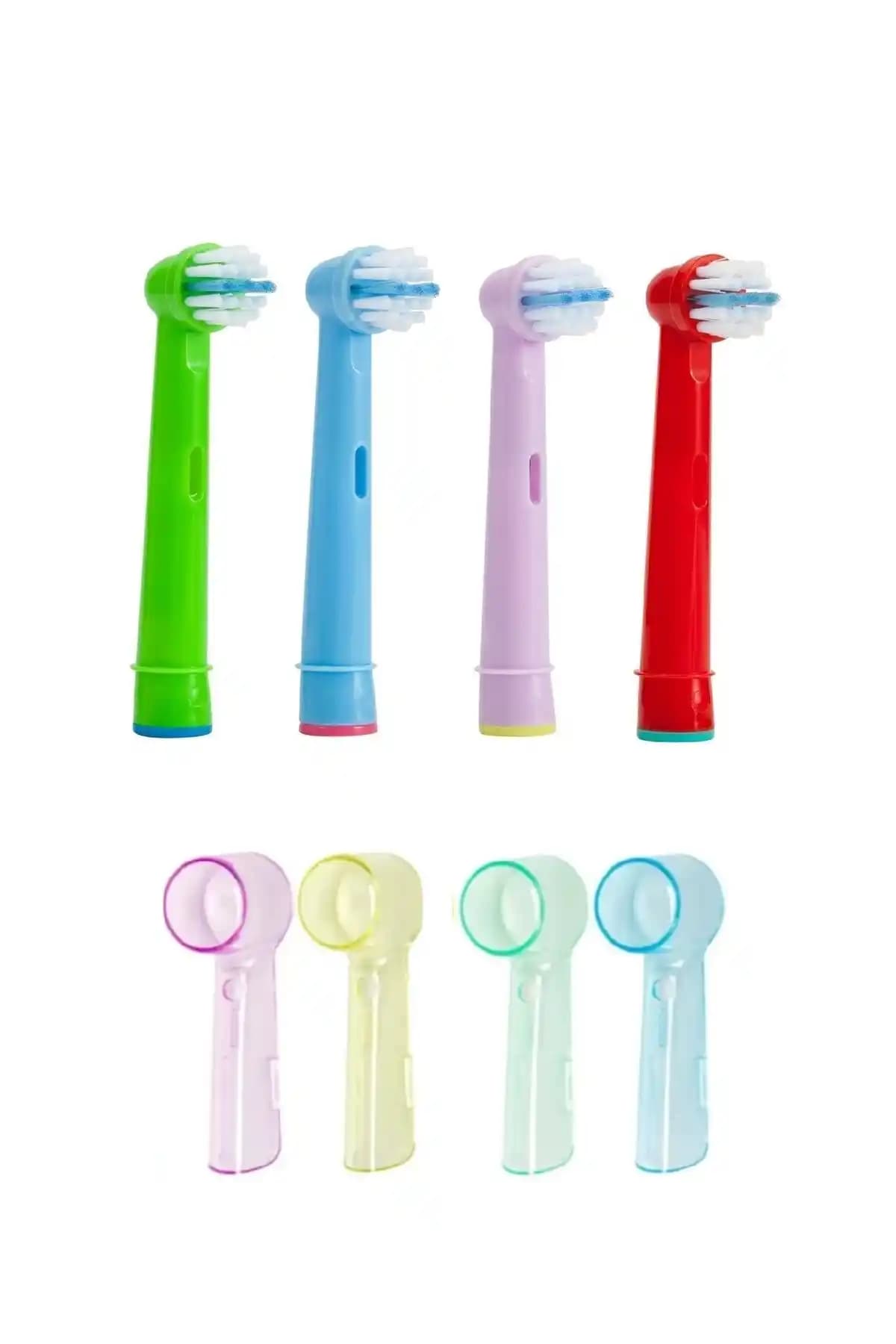 Toocare Oral-B Uyumlu Çocuklar İçin Renkli Yedek Diş Fırçası Başlık Seti Güvenli ve Eğlenceli Kullanım