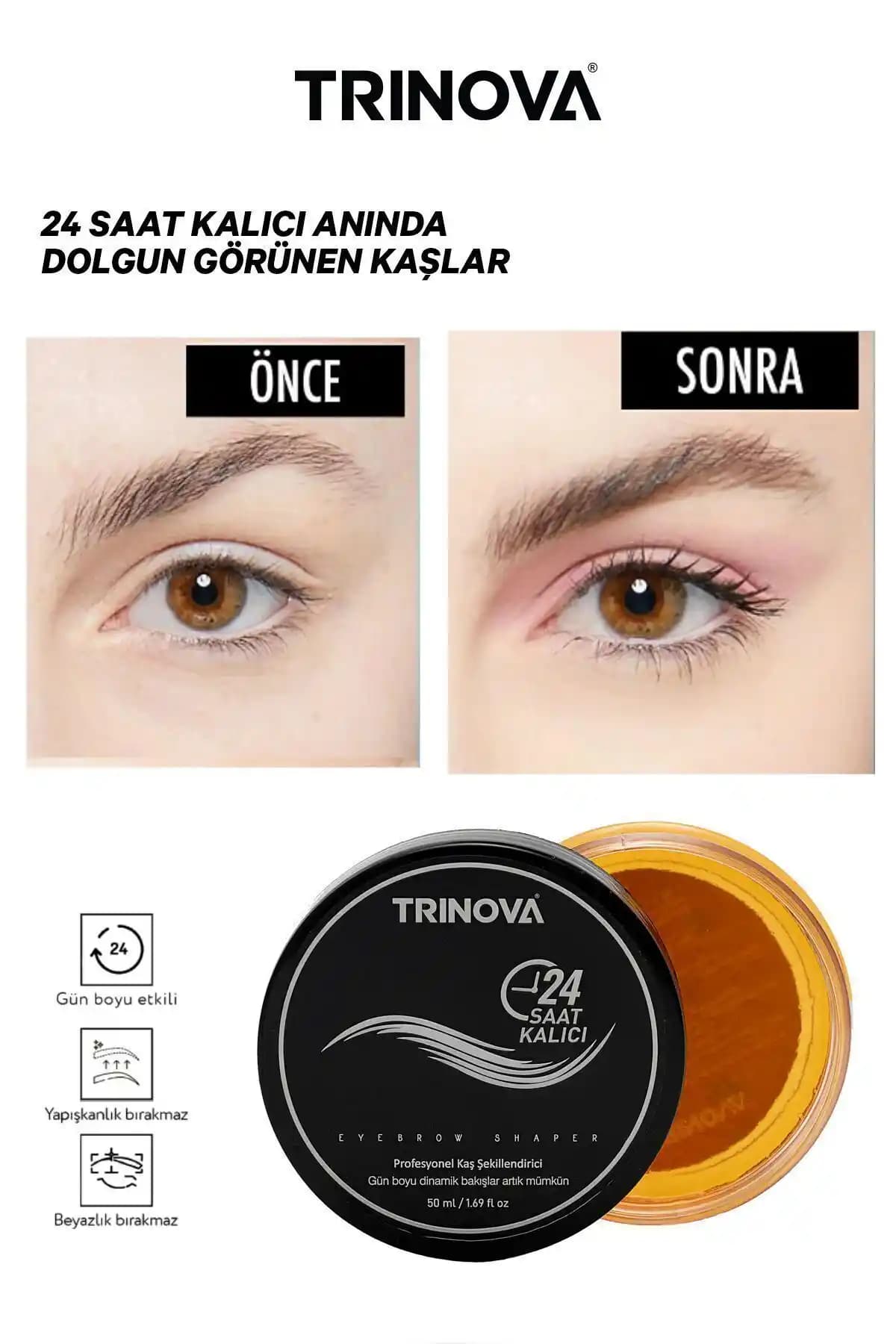Trinova Kaş Sabitleyici ve Şekillendirici Wax ile Doğal ve Kalıcı Kaşlar İçin Çözüm