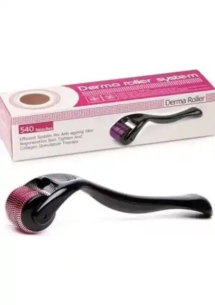 Vebura Dermoroller Siyah 540 Çelik İğneli 0.5mm ile Cilt Yenileme ve Gençleştirme Çözümü