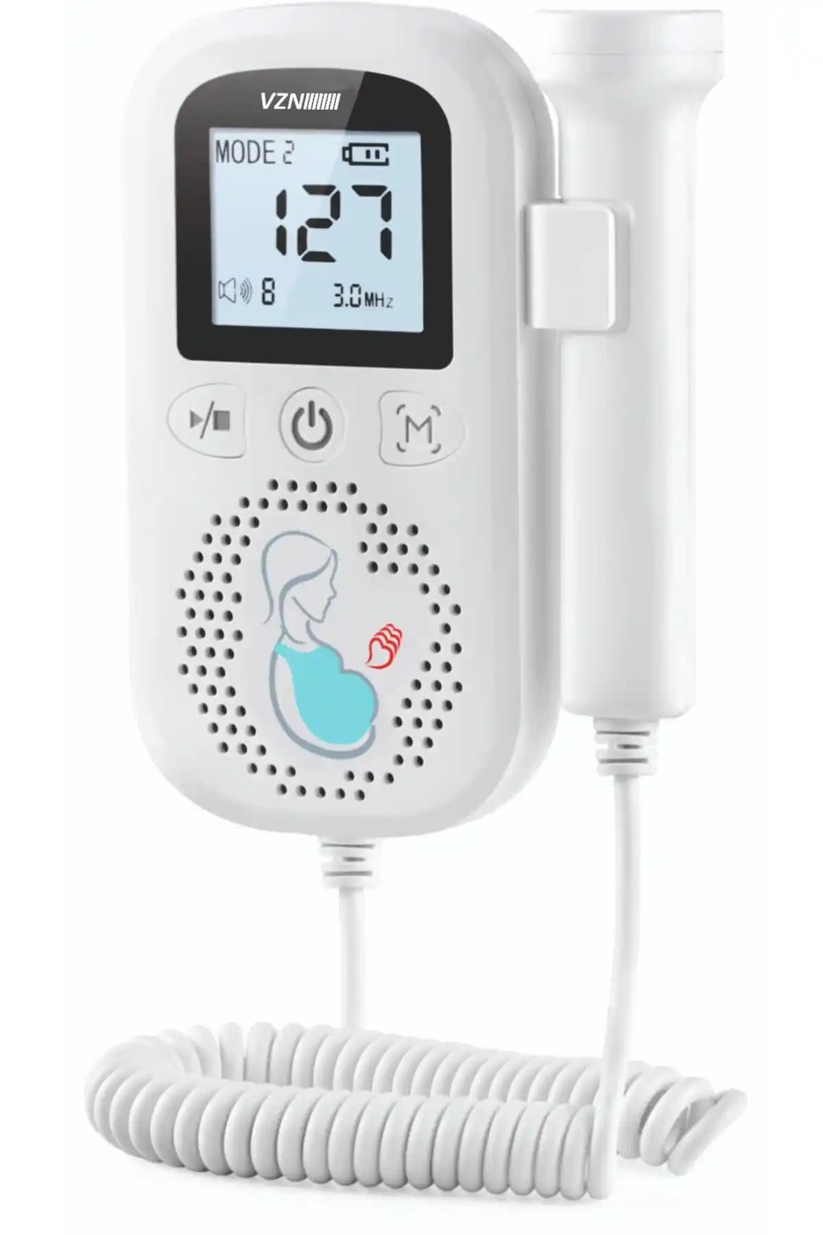 VZN Fetal Doppler Jzkt-01 Gebelikte Güvenle Kullanılan Modern Bebek Kalp Atışları Dinleme Cihazı