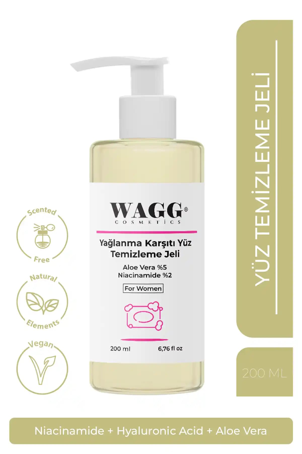 WAGG Cosmetics Yağlanma Karşıtı Yüz Temizleme Jeli Tüm Cilt Tipleri İçin Güçlü ve Doğa Dostu Çözüm