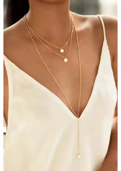 Yeni Obsessions Stam Kolye Altın Kaplama Kadınlar İçin Günlük Şıklık ve Rahatlık Sunar