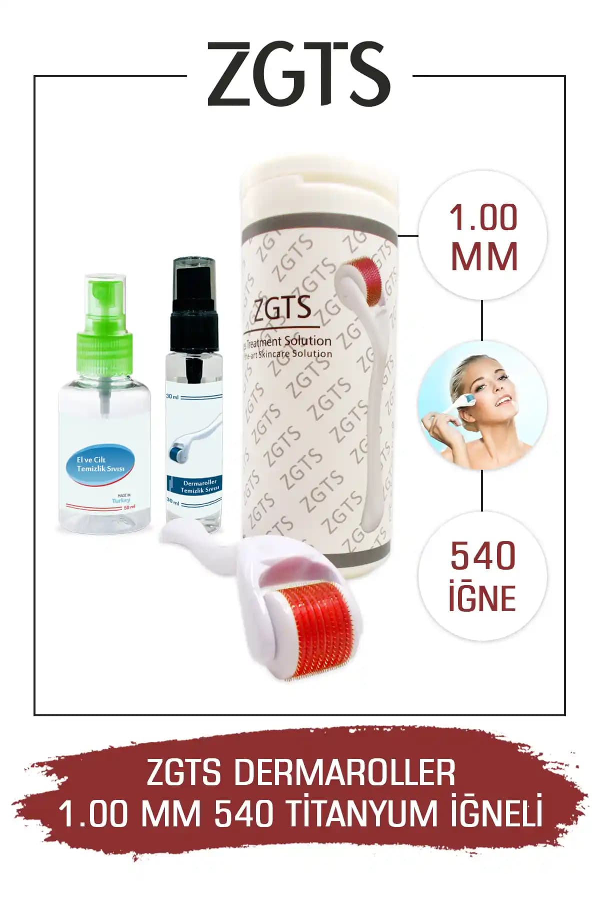 Zgts Dermaroller 1.00 mm Titanyum Mikro İğne ile Cilt ve Saç Sağlığına Yenilikçi Çözüm