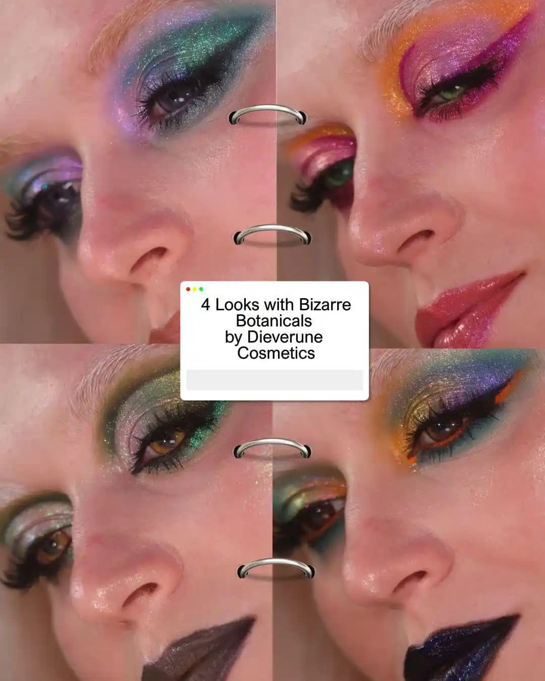 Dieverune Cosmetics Bizarre Botanicals Koleksiyonu ile Çeşitli Makyaj Görünümleri ve Yenilikçi Ürünler