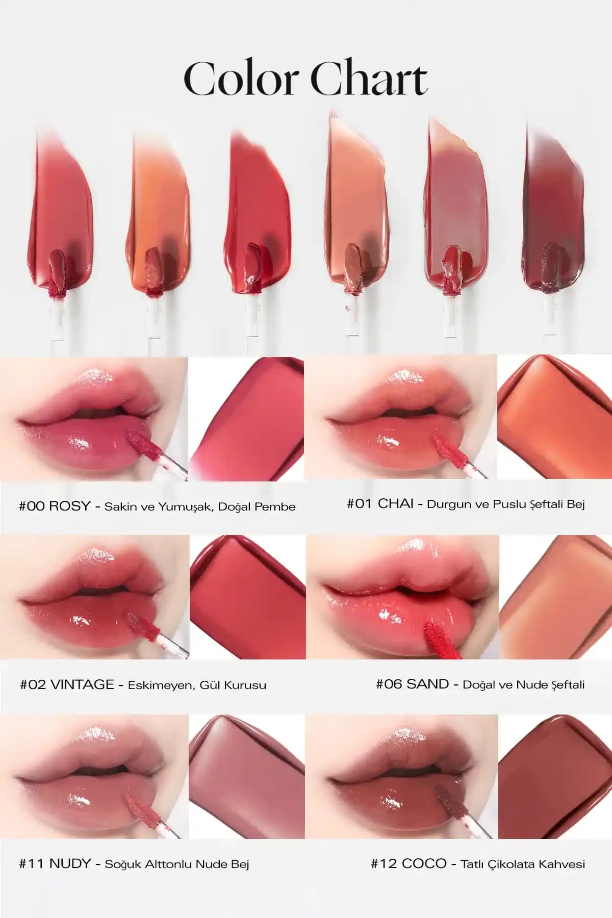 Parlak Olmayan Kbeauty Dudak Ürünleri: Krem, Saten, Yarı Mat ve Mat Formüller