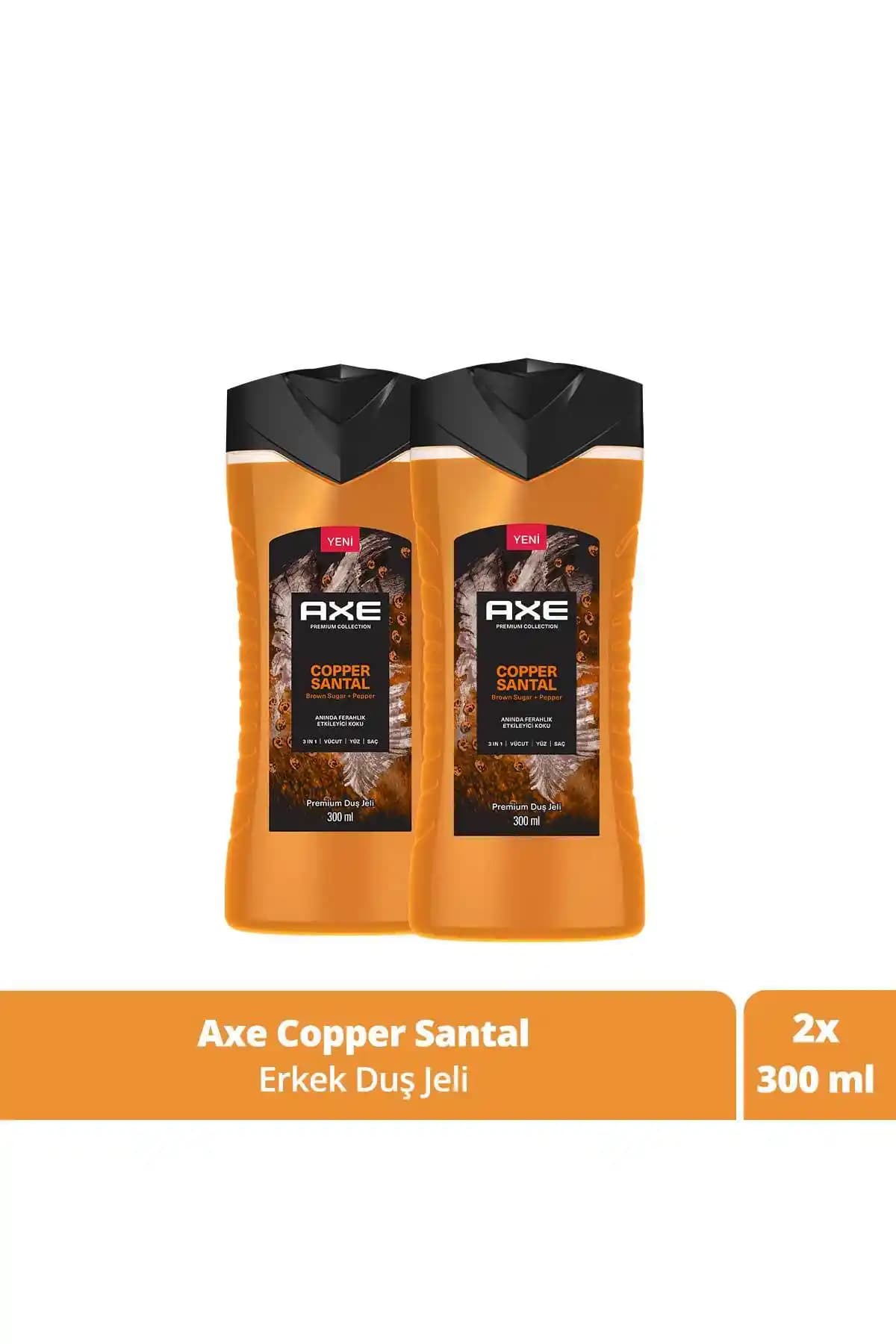 Axe Premium Collection Copper Santal 3'ü Bir Arada Duş Jeli Çok Yönlü Temizlik ve Ferahlatıcı Deneyim