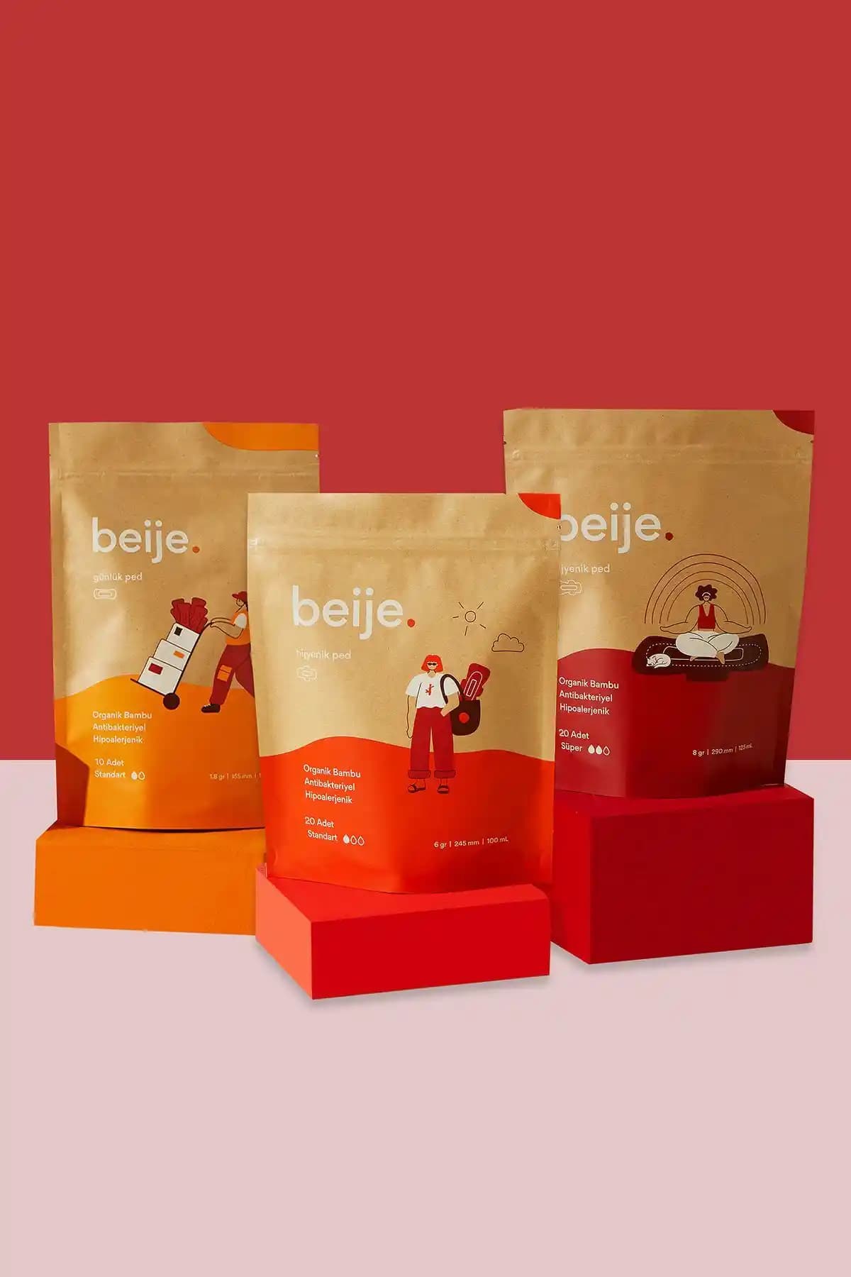 Beije Orta Regl Paketi: Doğal ve Güvenilir Organik Ped Seti ile Hijyeninizi Güvenceye Alın