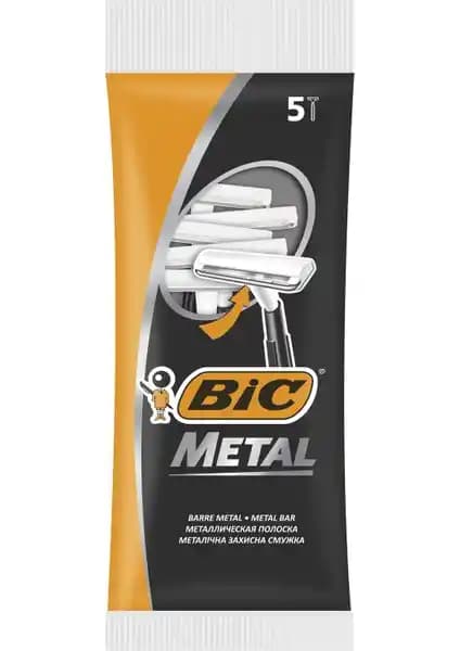 BIC Metal Tıraş Bıçağı 5'li Paket Güçlü ve Dayanıklı Tasarımıyla Günlük Bakım İçin Uygun