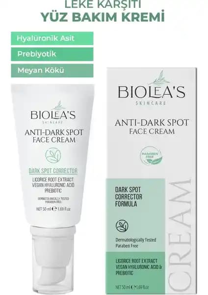 Biolea Leke Karşıtı ve Aydınlatıcı Yüz Bakım Kremi Doğal İçeriklerle Cilt Tonunu Eşitler