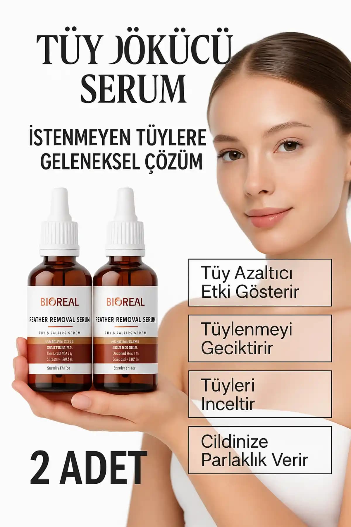 Bioreal Tüy Azaltıcı Serum: Kalıcı ve Güvenli Tüy Giderme Çözümü