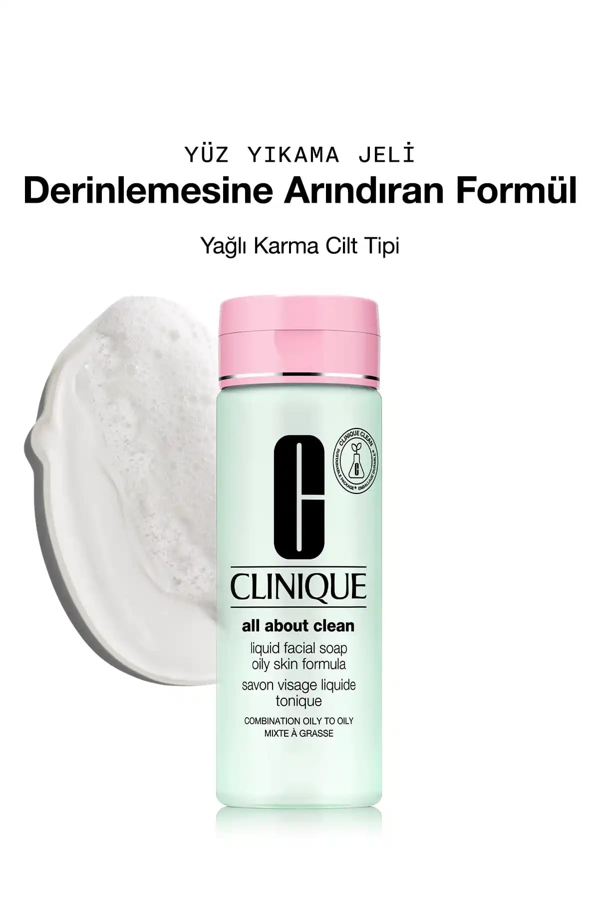 Clinique All About Clean Likit Yüz Temizleme Jeli Karma ve Yağlı Ciltler İçin Derin Temizlik