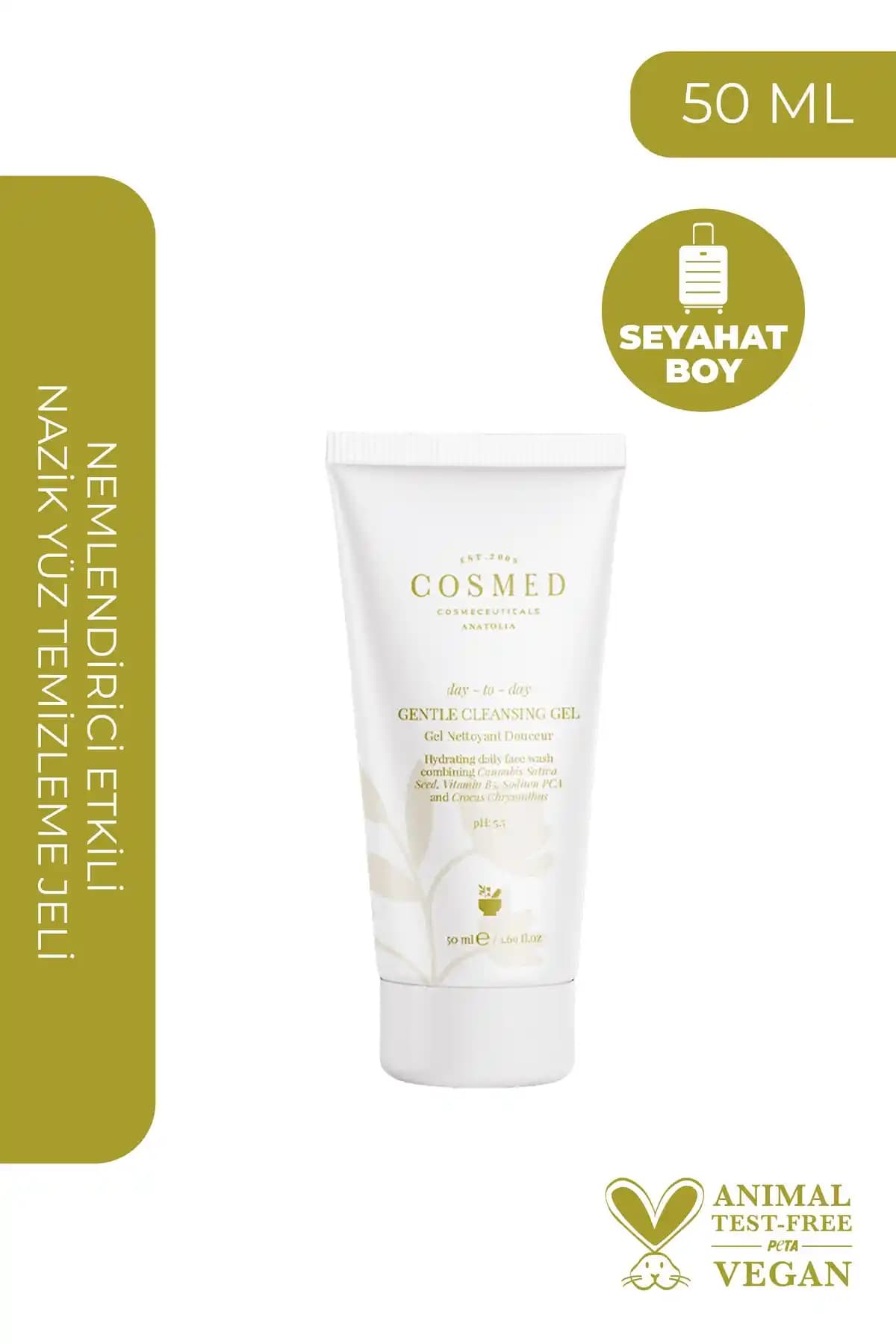 COSMED Günlük Nazik Temizleme Jeli: Karma Ciltler İçin Etkili ve Güvenli Bakım Ürünü