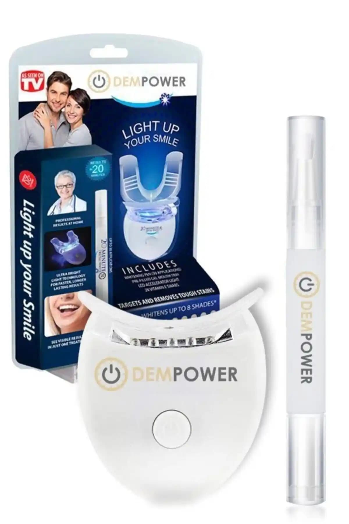 DEMPOWER Mavi Işık Teknolojili Diş Beyazlatma Seti ve Beyazlatıcı Diş Kalemi İncelemesi