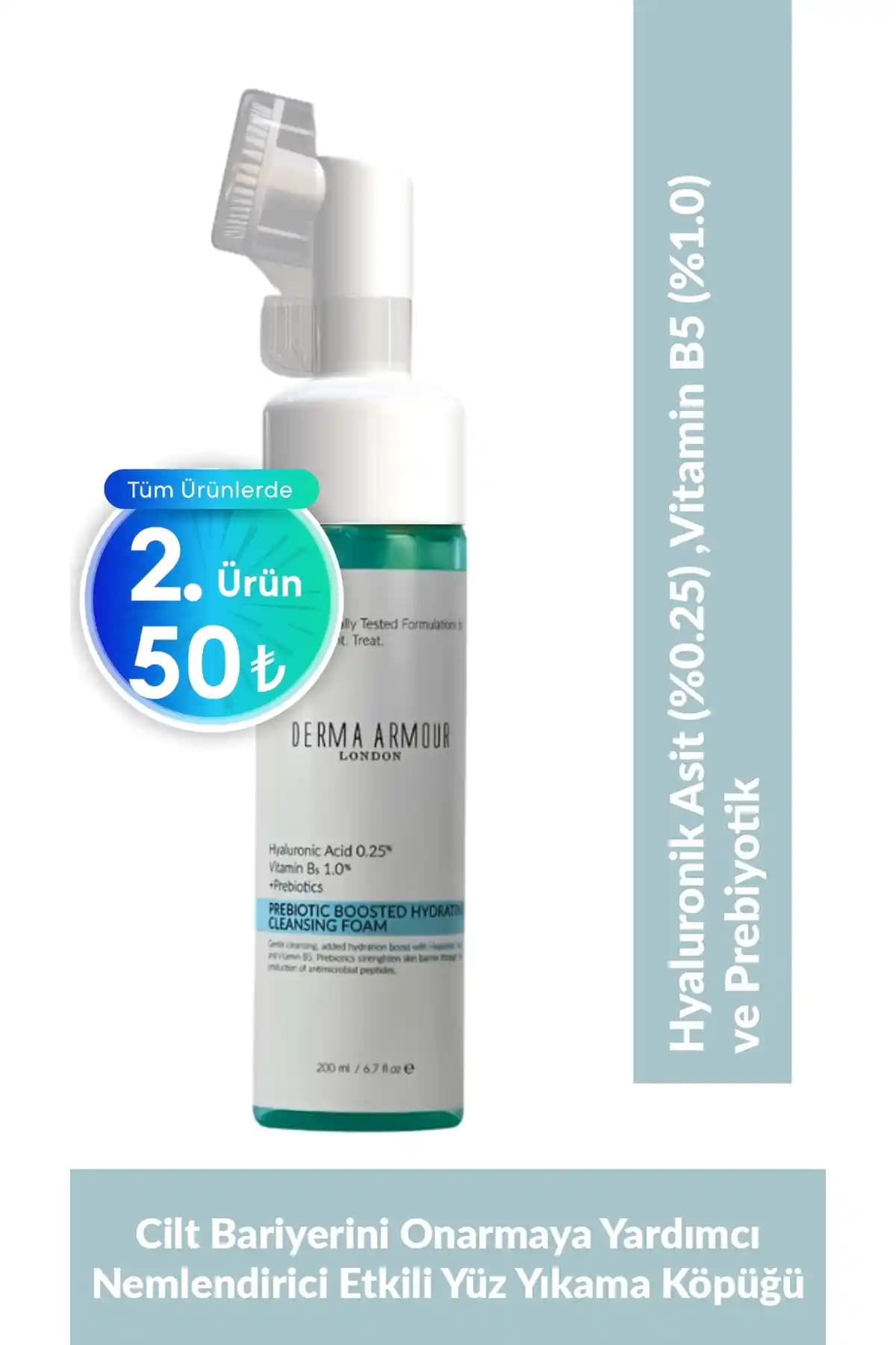 Derma Armour Prebiyotik Güçlendirilmiş Temizleyici: Hassas ve Yağlı Ciltler İçin Etkili Bakım Çözümü