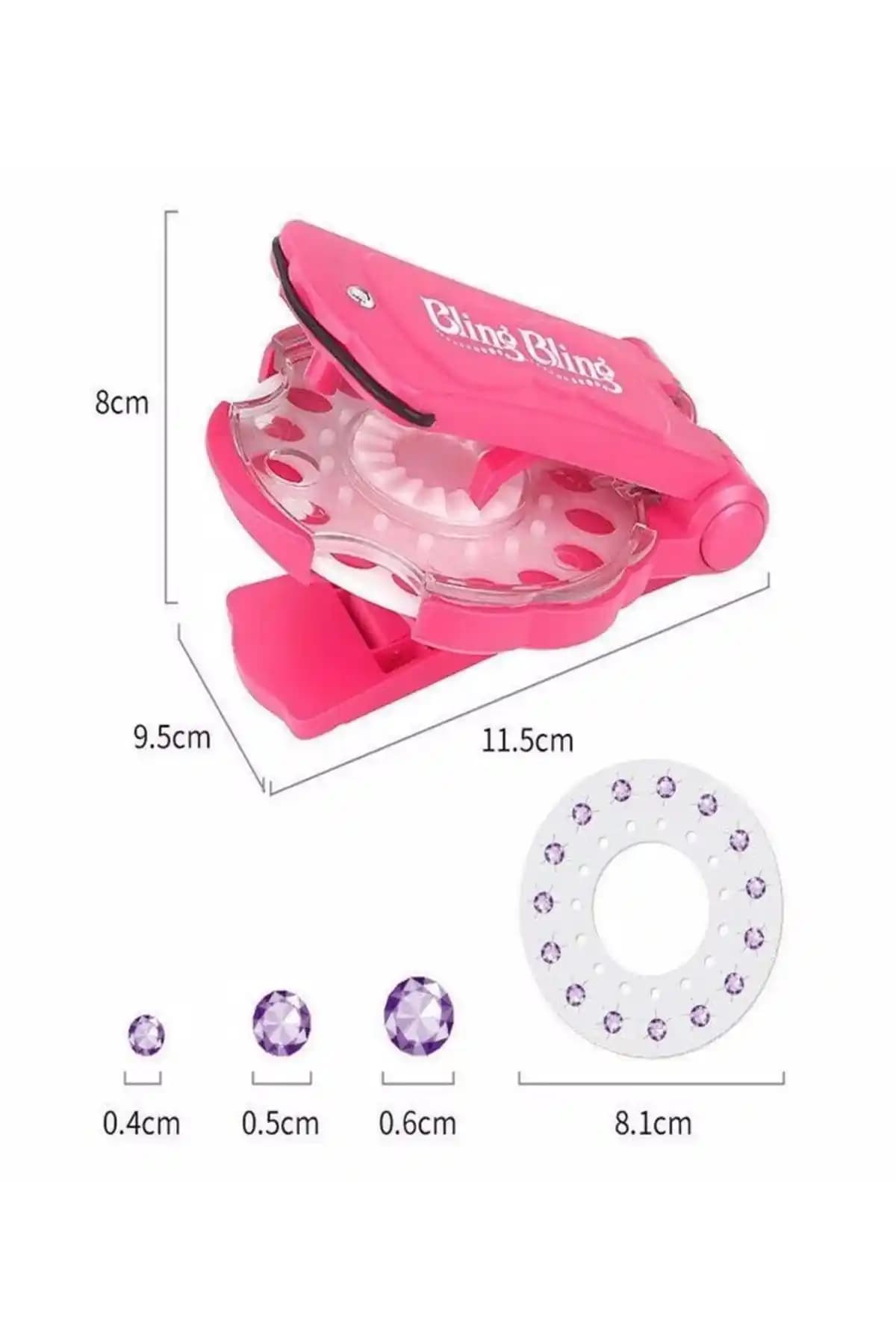 Dermasuction Kristal Taşlı Pembe Saç Boncuk Zımbası Modern ve Şık Tasarım