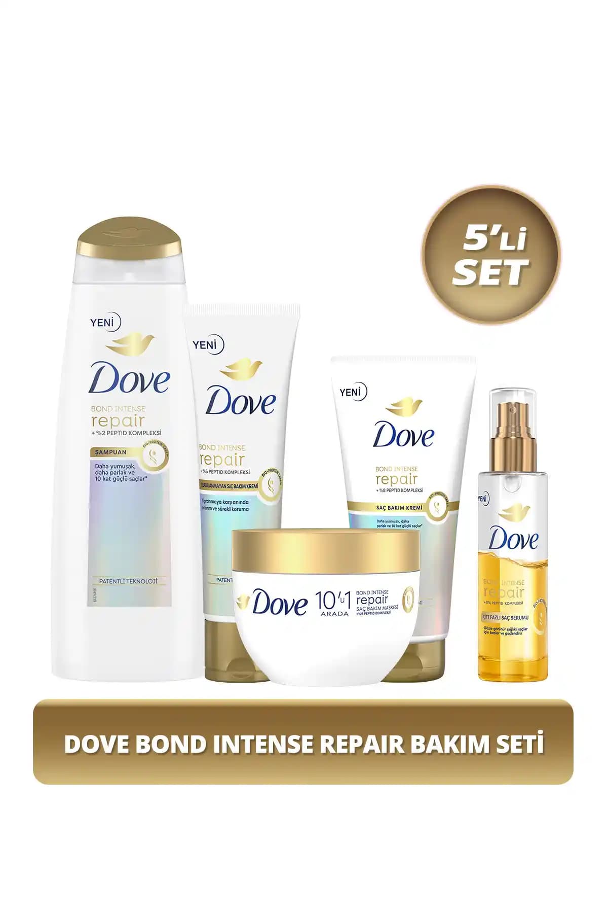Dove Bond Intense Repair Saç Bakım Seti: Güçlendirici ve Besleyici Saç Onarım Çözümü