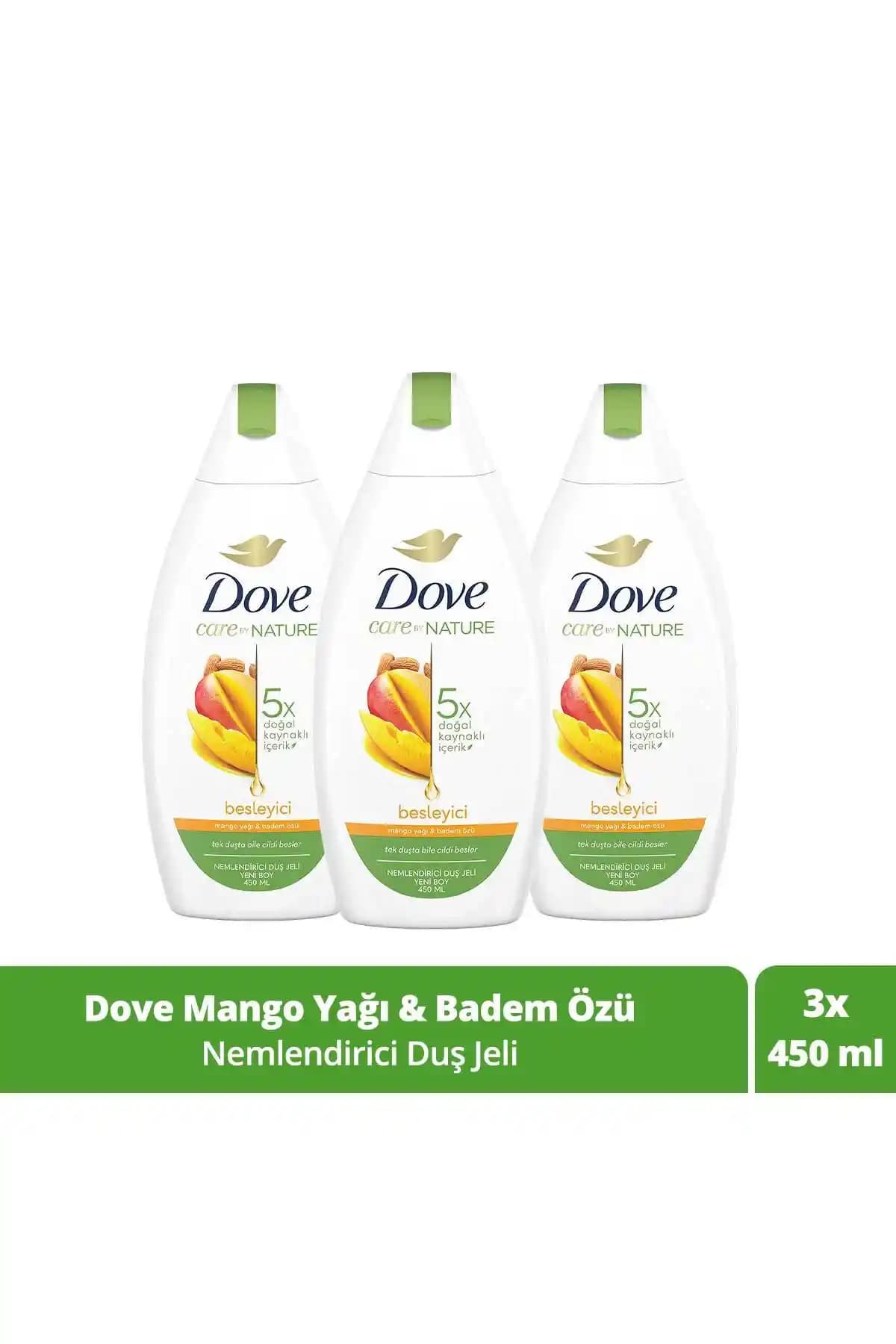Dove Care By Nature Nemlendirici Duş Jeli Mango Yağı ve Badem Özlü Doğal Temizlik