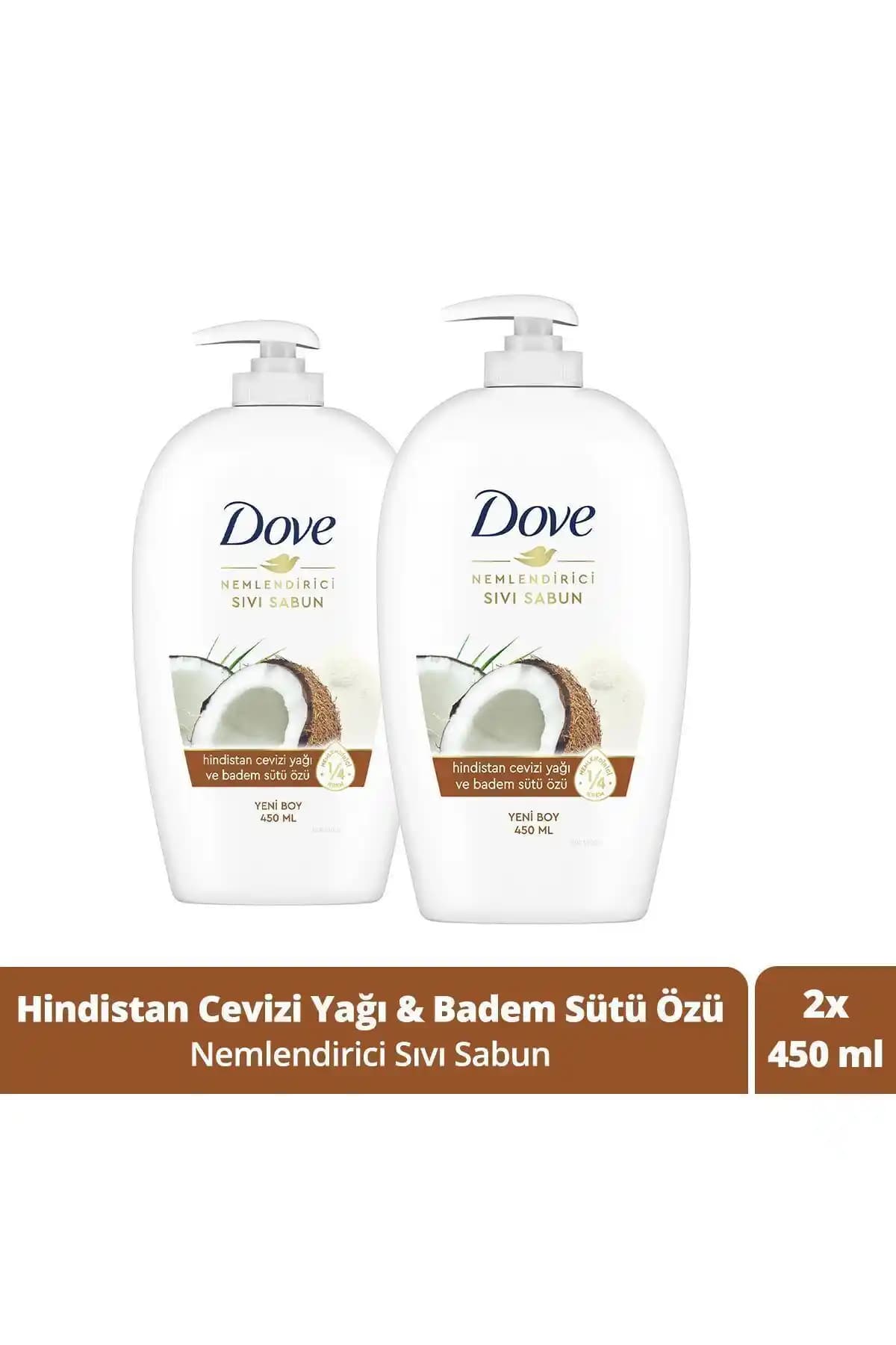 Dove Nemlendirici Sıvı Sabun Hindistan Cevizi Yağı ve Badem Sütü ile Cilt Bakımında Yeni Dönem