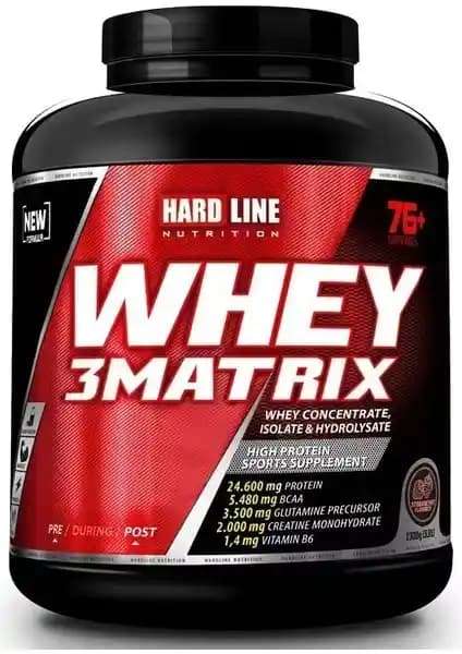Hardline Nutrition Whey 3 Matrıx Çilek 2300 Gr: Yüksek Proteinli Sporcu Takviyesi