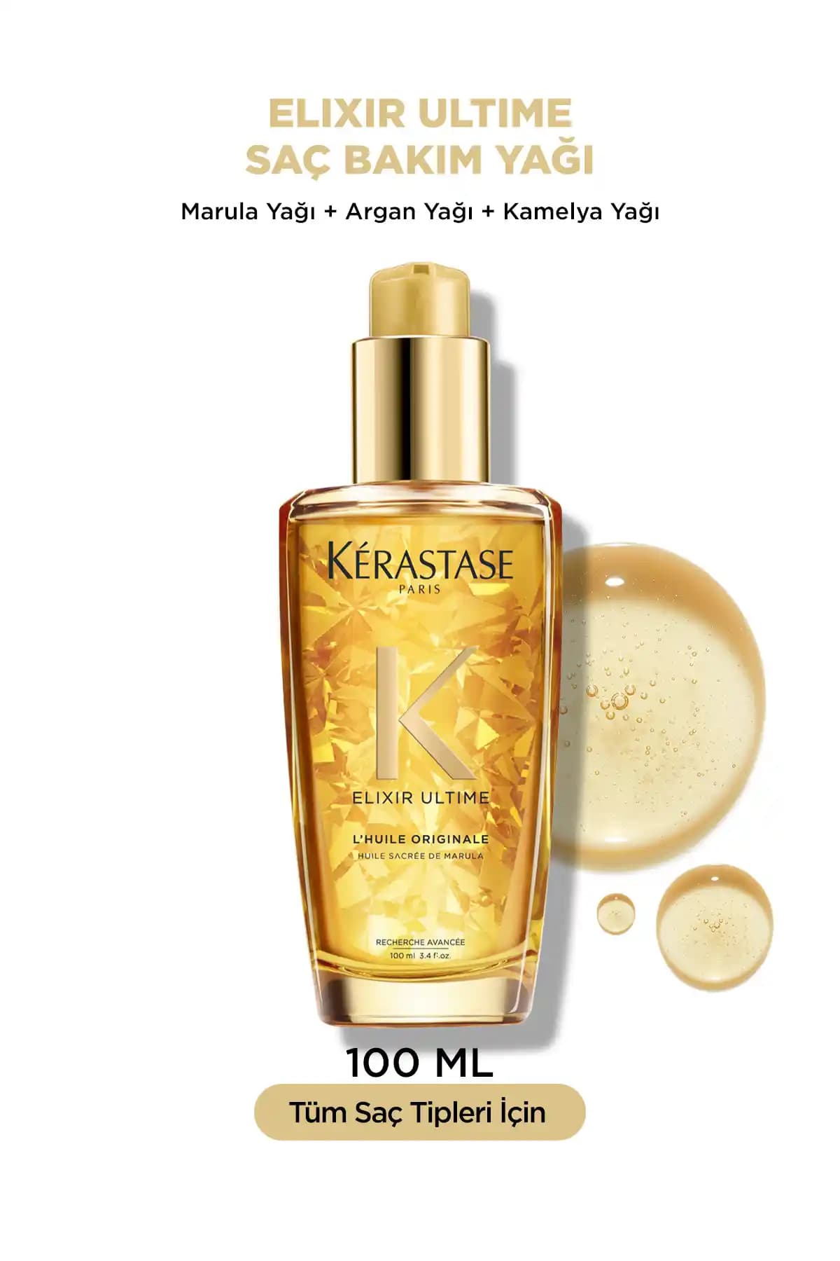 Kerastase Elixir Ultime L'huile Originale Saç Bakım Yağı Parlaklık ve Güçlendirme Özellikleri