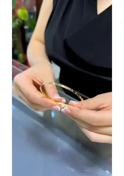 Kuyumcu Nurettin 5 Gram 22 Ayar Altın Bilezik Günlük ve Yatırım İçin Uygun