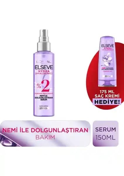 L'Oréal Elseve Hydra Hyaluron Serumu ve Saç Kremi: Nem ve Hacim Artışını Destekleyen Ürünler