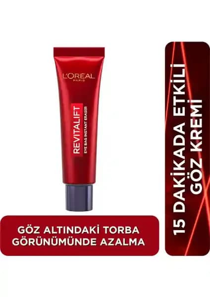 L'Oréal Paris Revitalift Lazer Eyebag Instant Eraser Göz Çevresi Hızlı ve Etkili Çözüm