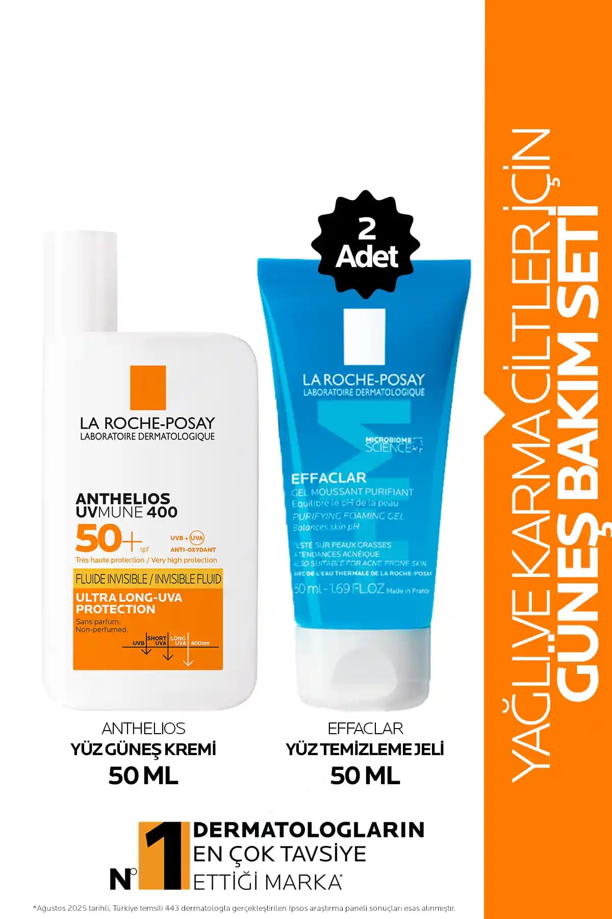 La Roche-Posay Güneş Kremi İçeren Cilt Bakım Seti: Temizlik ve Koruma Çözümü