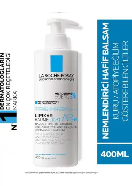 La Roche-Posay Lipikar Baume Light Ap+M 400 ml: Nemlendirme ve Cilt Onarımı Özellikleri
