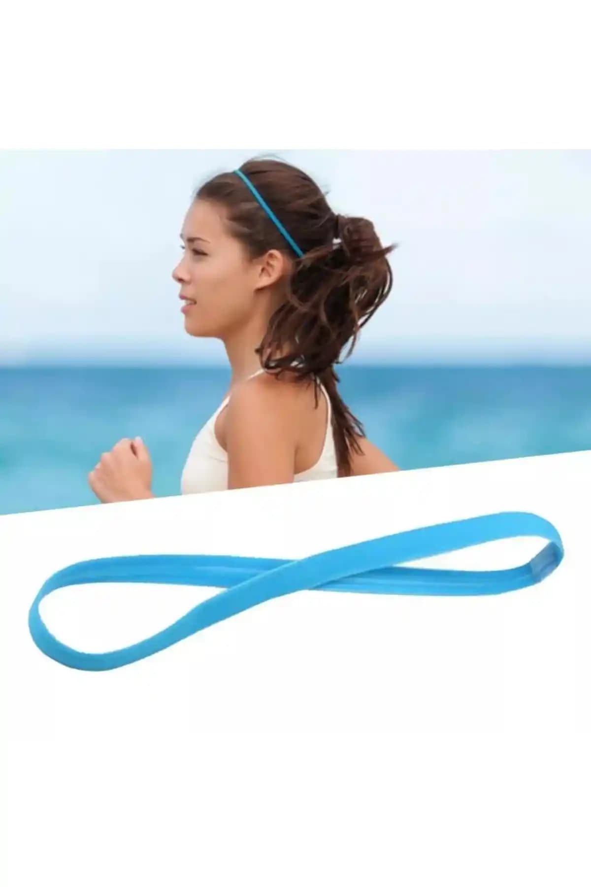 Monalisa %100 Bambu Kadın Sporcu Bantı Mavi Renk Şık ve Doğal Tasarım
