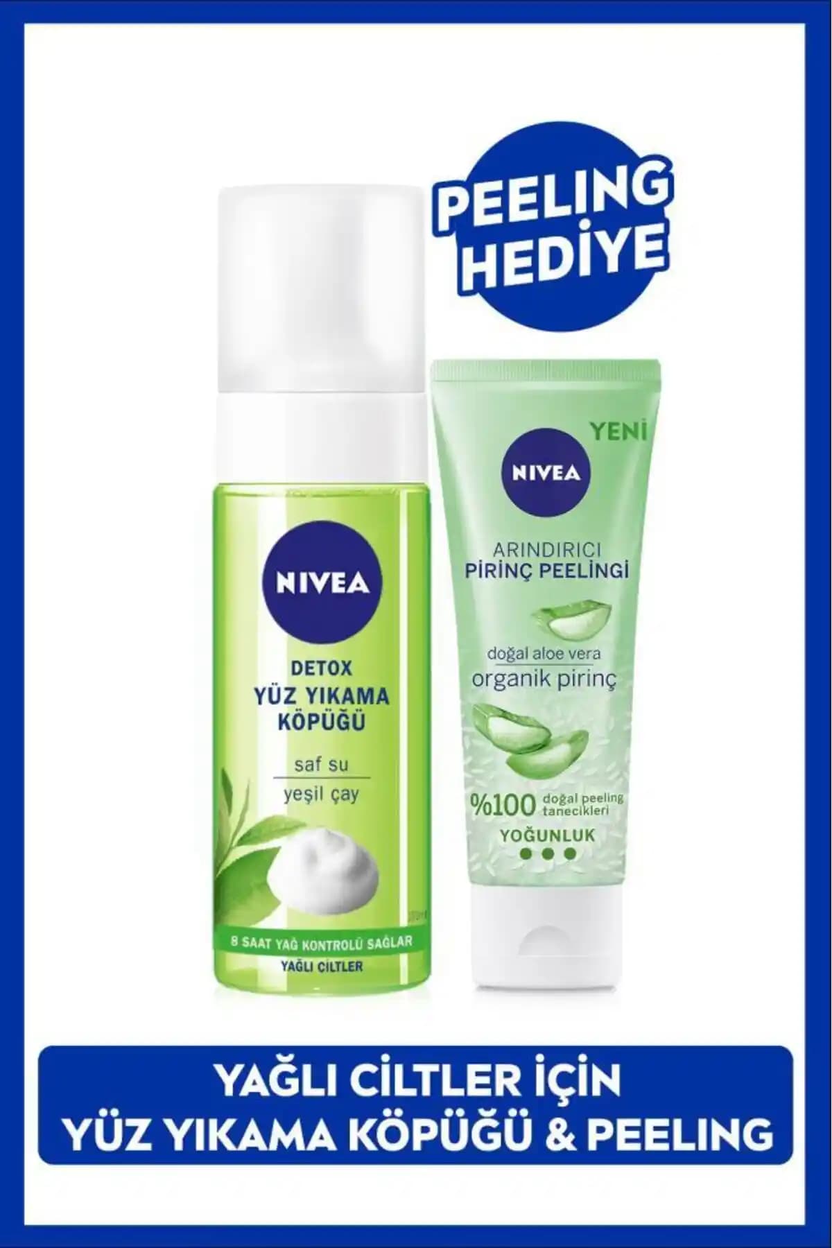 NIVEA Detox Yüz Yıkama Köpüğü ve Arındırıcı Pirinç Peeling ile Cilt Temizliği ve Arındırma Çözümleri
