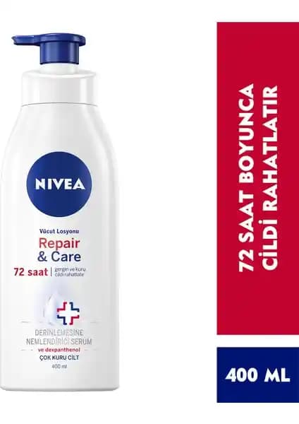 Nivea Repair Care Vücut Losyonu: Kuru Ciltler İçin Güçlü Nemlendirme ve Onarım Özelliği