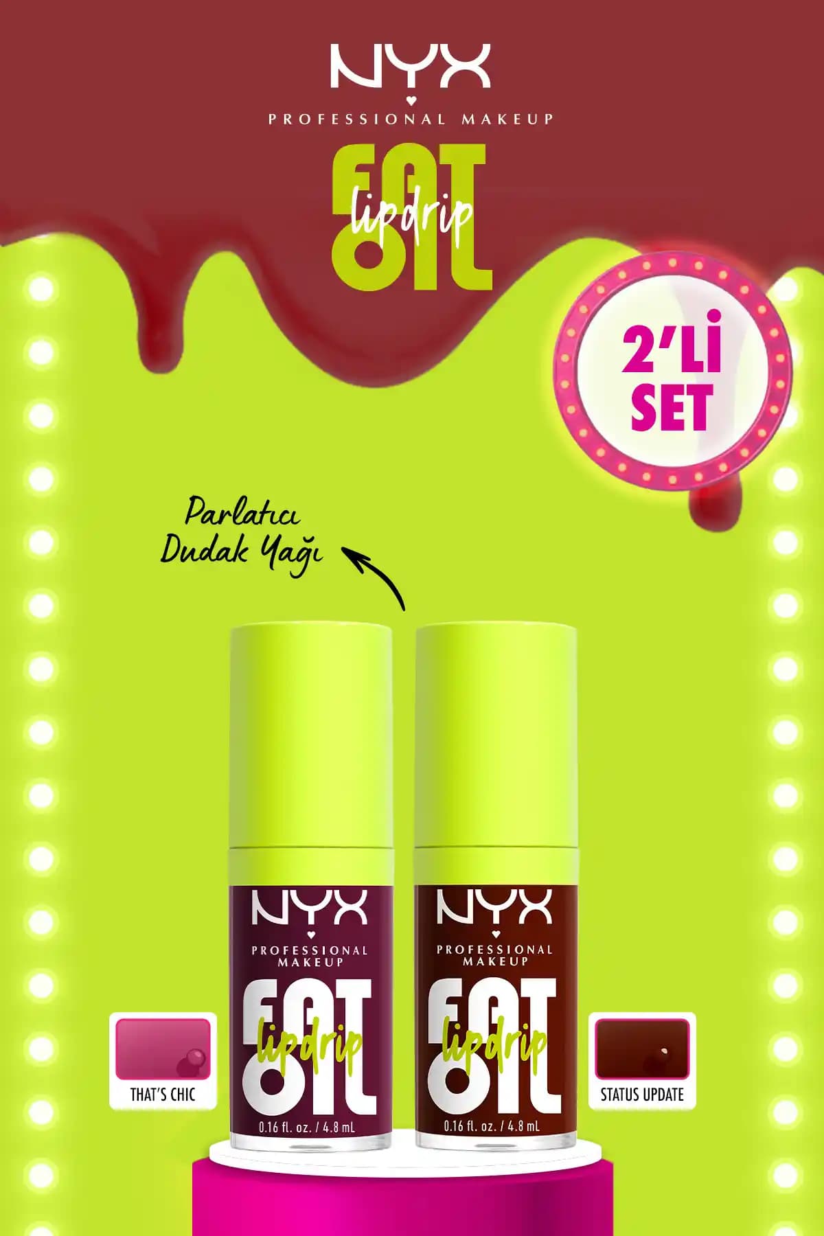 NYX Fat Oil Lip Drip Dudak Yağı: Uzun Süre Kalıcı Parlak ve Nemli Dudaklar İçin