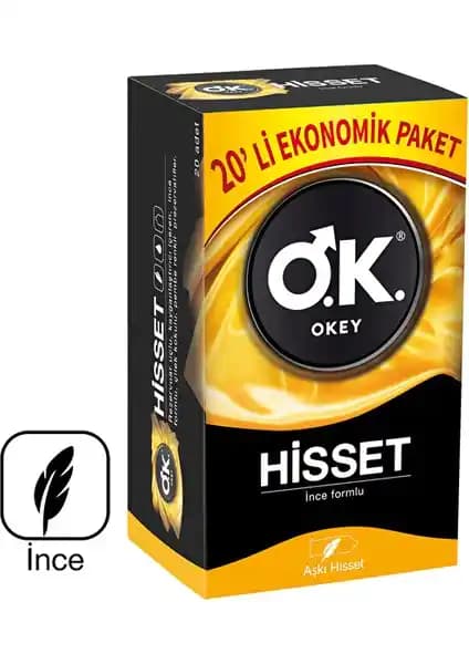 Okey Prezervatif Hisset 20'li Güvenlik ve Konfor Sunan Yüksek Kaliteli Ürün