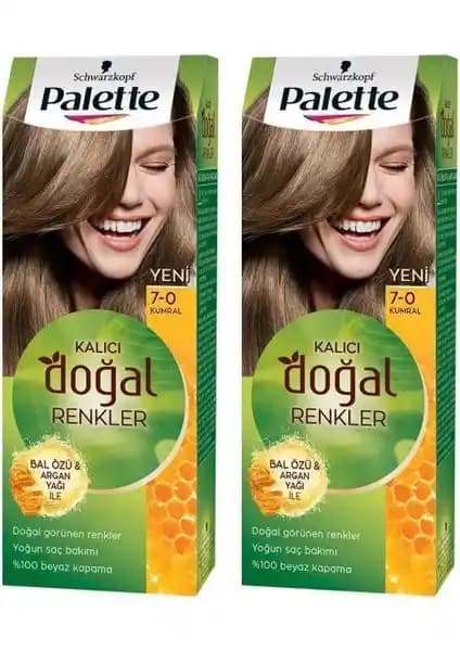 Palette Kalıcı Doğal Renkler Saç Boyası 7-0 Kumral, Uzun Süreli ve Sağlıklı Renk Sağlar
