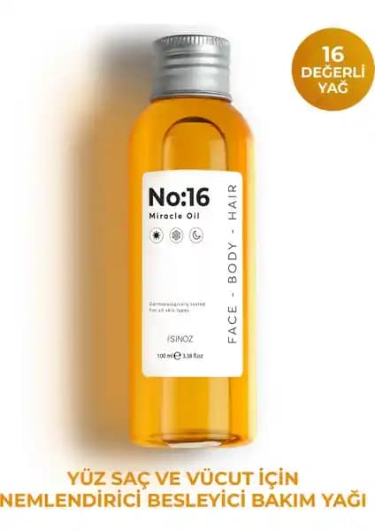 Sinoz No:16 Nemlendirici ve Yenileyici Bakım Yağı - Çok Yönlü Doğal Bakım Çözümü