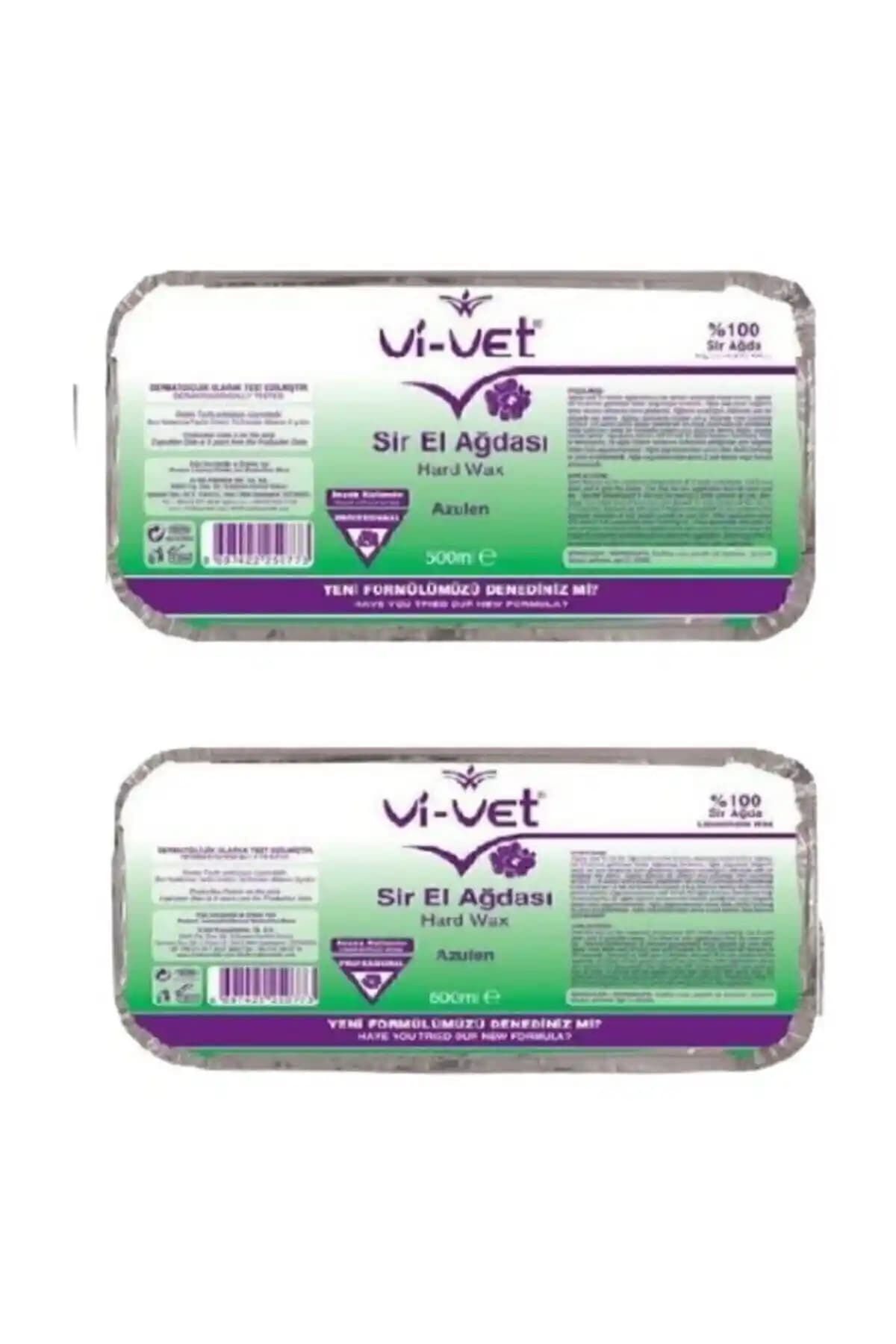 Vi vet Sir Ağda 500 Ml Azulen X2 Adet Organik ve Doğal Cilt Bakım Ürünü