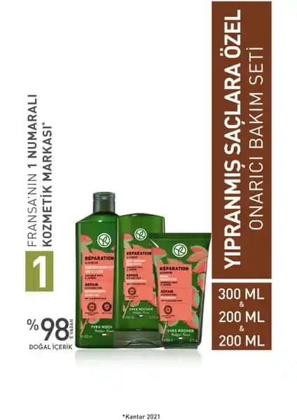Yves Rocher Onarıcı Prebiyotik Saç Bakım Seti: Doğal ve Güçlendirici Saç Bakımı Çözümü