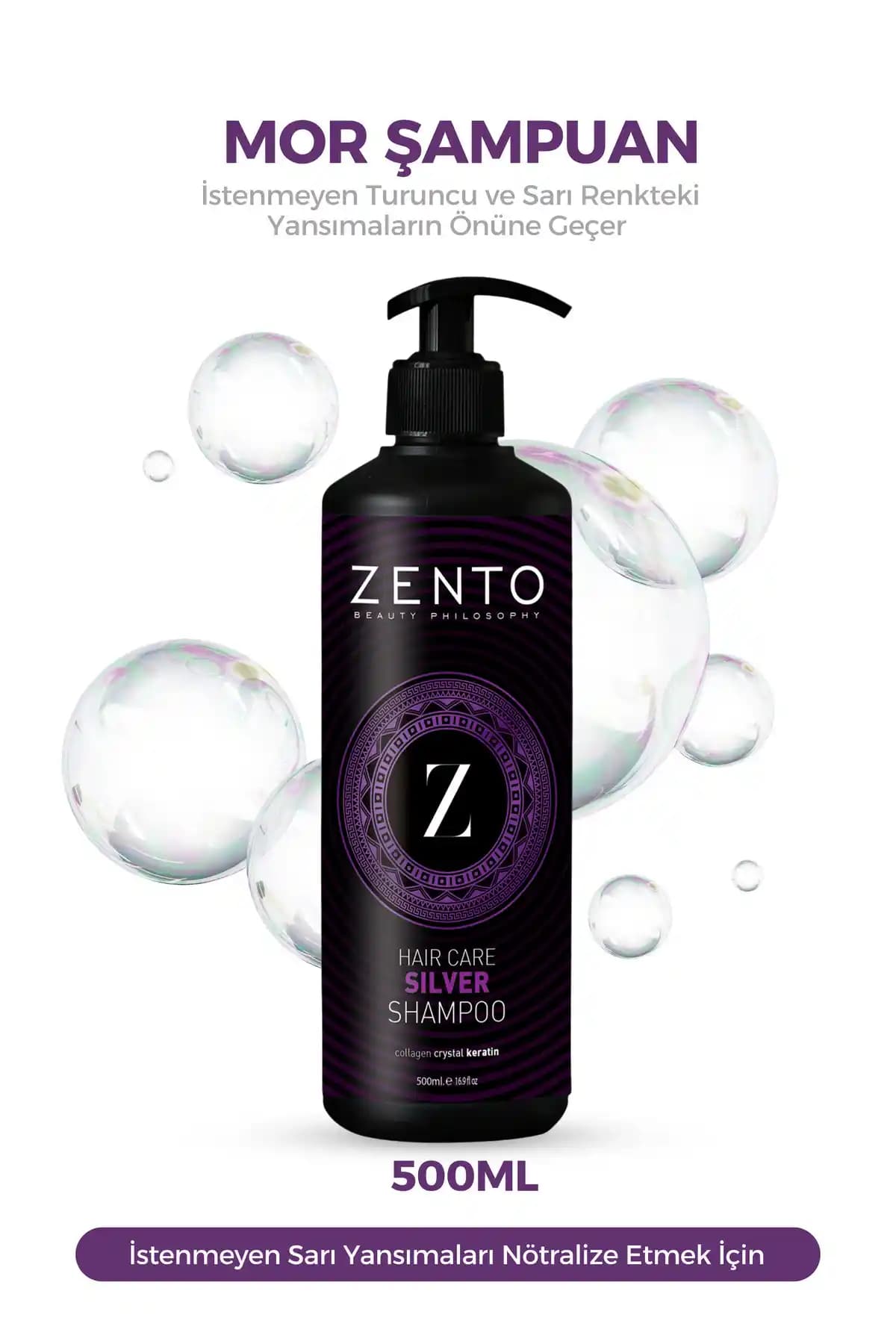 ZENTO Mor Şampuanı ile Saç Renk Koruma ve Parlaklık Sağlayan Güvenilir Bakım Ürünü