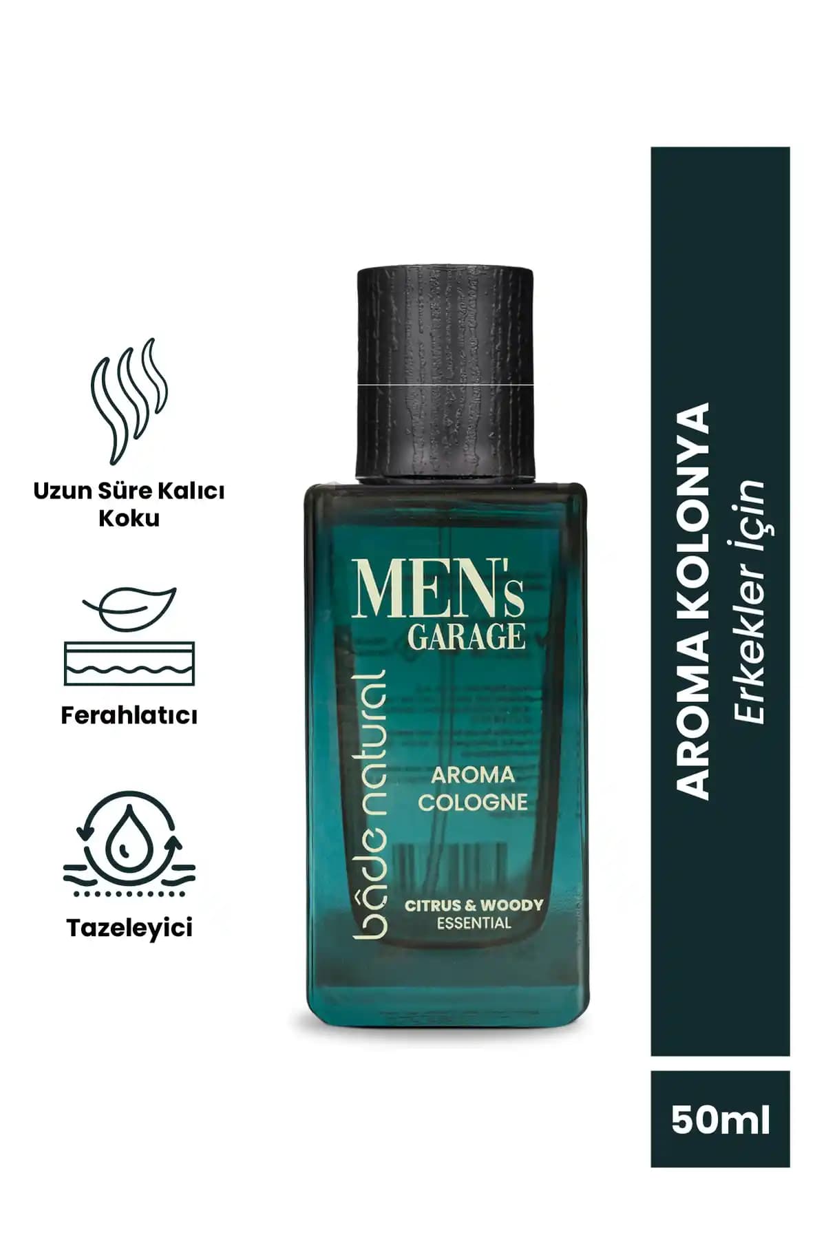 Bade Natural Erkekler İçin Ferahlatıcı Aromalı Kolonya Şık Tasarımı ve Kalıcı Kokusuyla Öne Çıkar