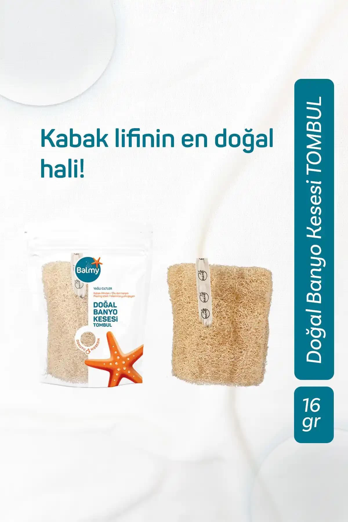 Balmy Doğal Kabak Tombul Banyo Kesesi ile Doğal ve Etkili Cilt Temizliği ve Bakımı